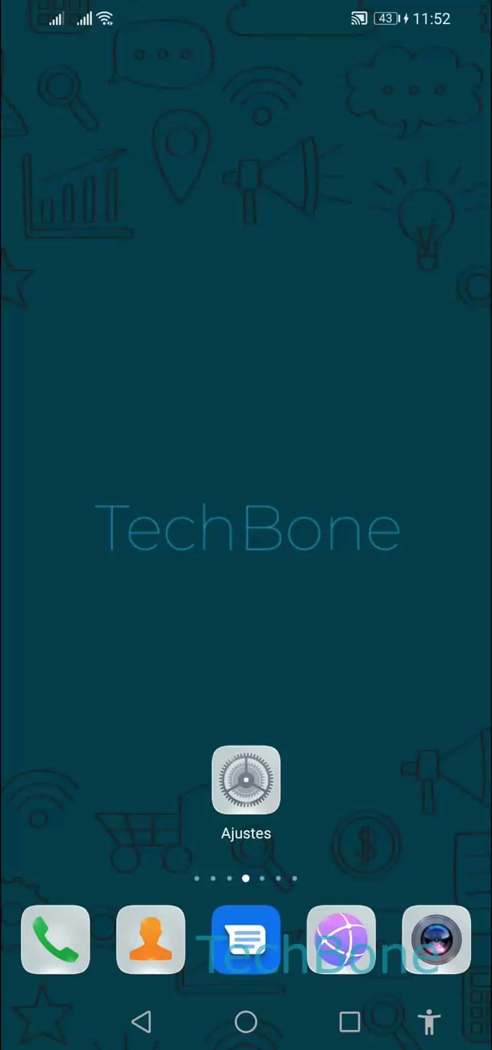 Desactivar la lectura en segundo plano de Enunciar Selección – EMUI: paso 1 – Abre los Ajustes