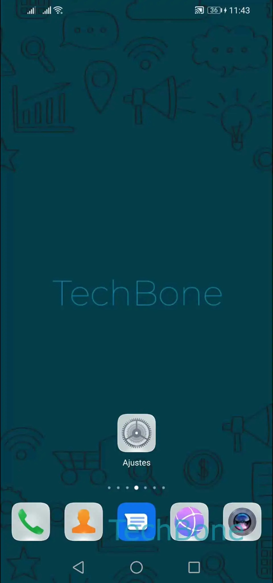 Enunciar contraseñas con TalkBack – EMUI: paso 1 – Abre los Ajustes