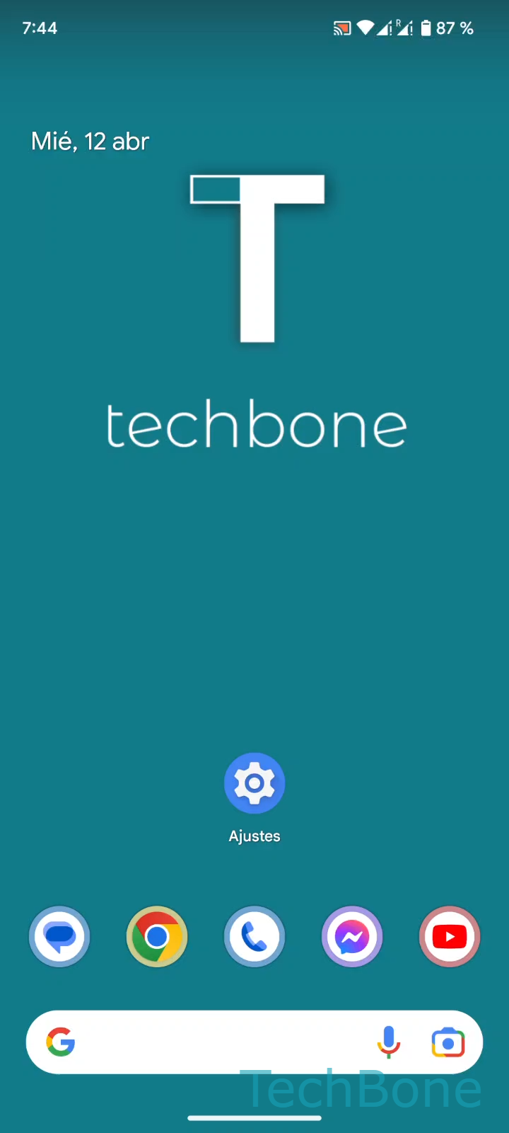 Activar audio mono – Android 13: paso 1 – Abre los Ajustes