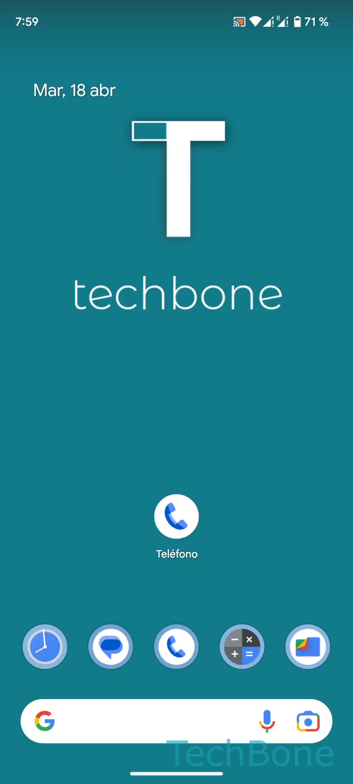 Activar Marcación Asistida – Android 13: paso 1 – Abre Teléfono