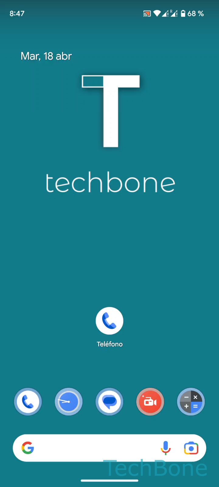 Configurar la restricción de llamadas – Android 13: paso 1 – Abre Teléfono