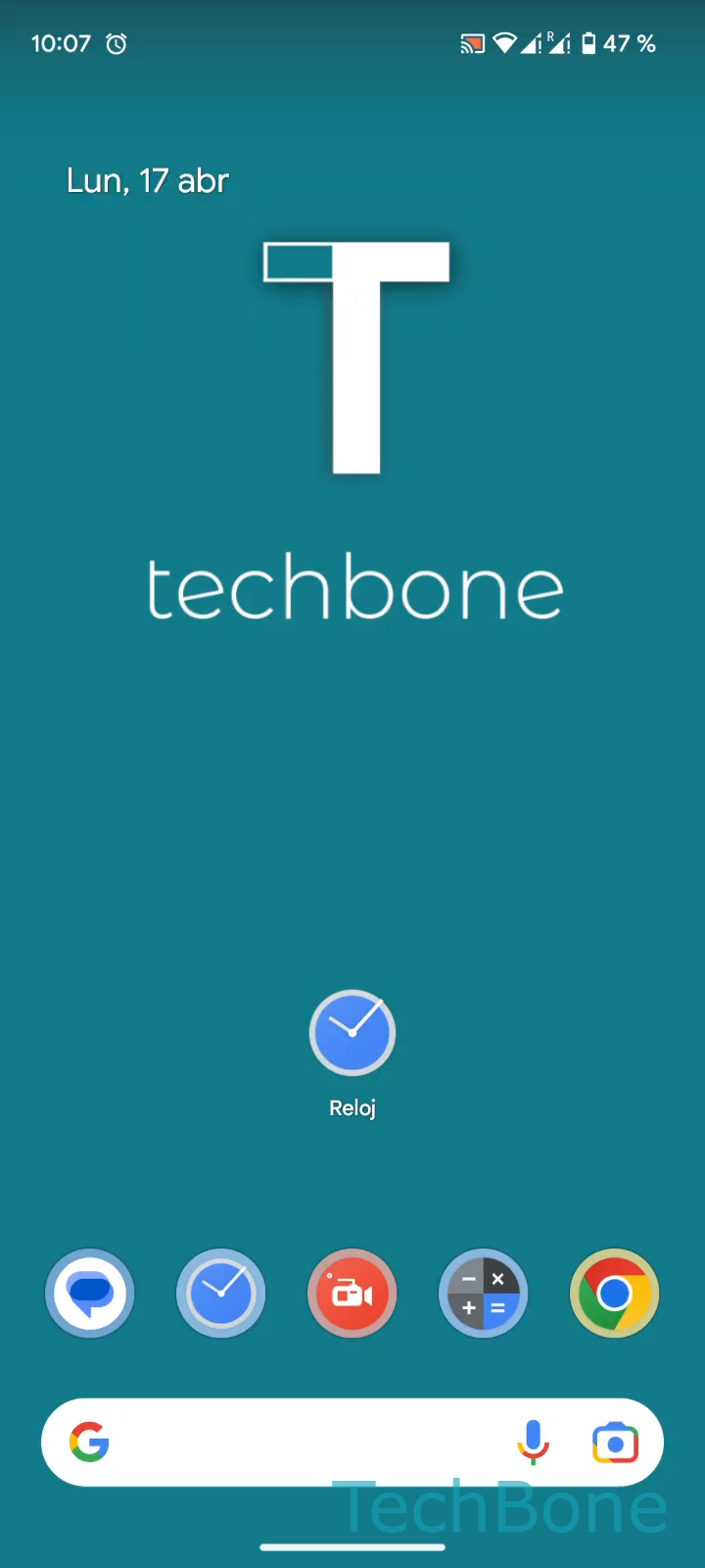 Eliminar alarmas en Android – Android 13: paso 1 – Abre Reloj