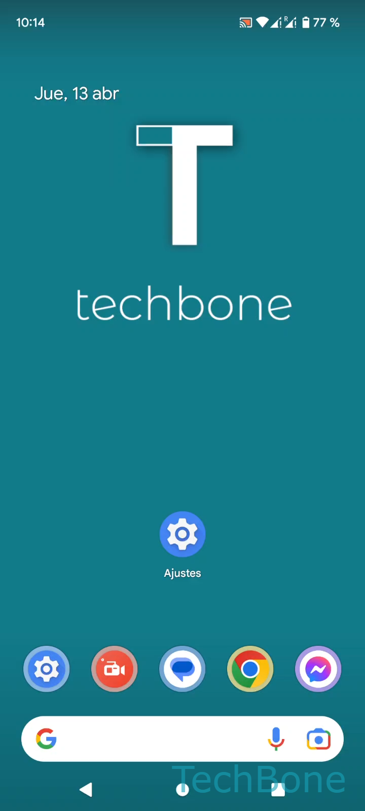 Activar el Asistente de Google con el botón de Inicio – Android 13: paso 1 – Abre los Ajustes