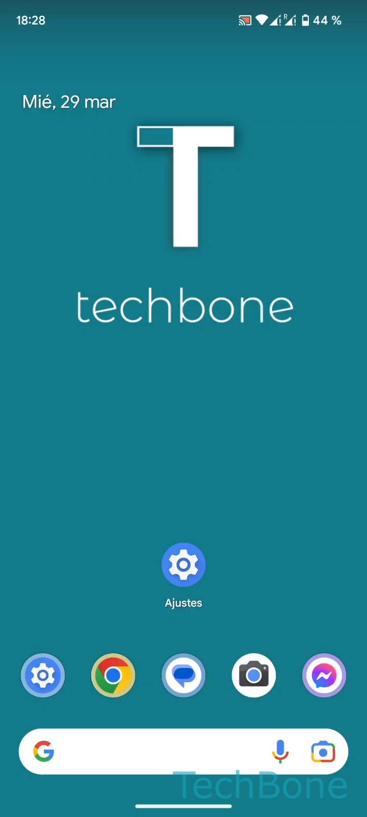 Desvincular dispositivo Bluetooth – Android 13: paso 1 – Abre los Ajustes