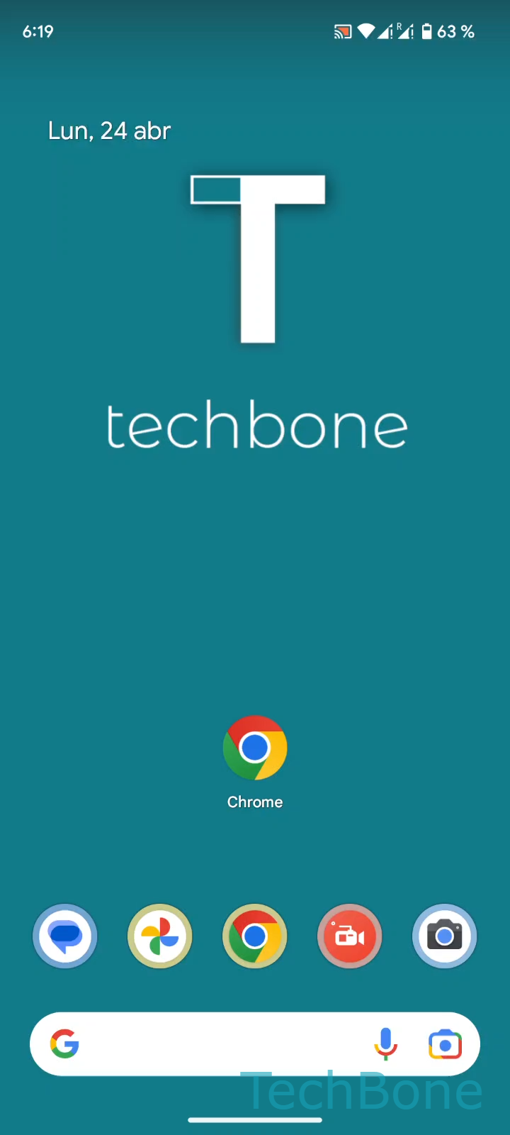 Descargar página web completa – Android 13: paso 1 – Abre Chrome