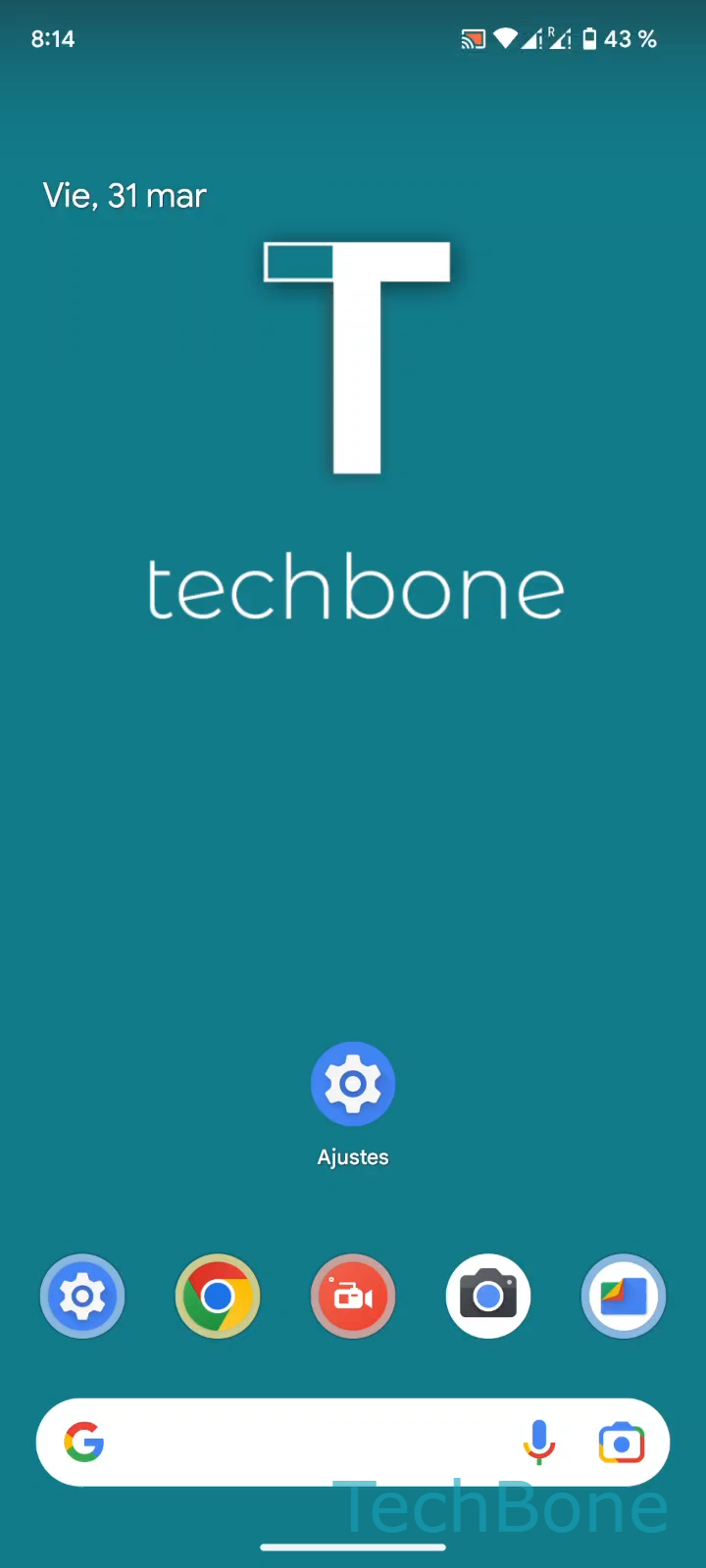 Activar la pantalla al levantar el teléfono – Android 13: paso 1 – Abre los Ajustes
