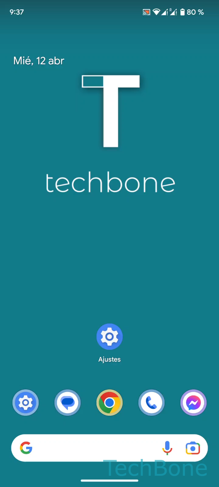 Desactivar estadísticas de uso del teclado Gboard – Android 13: paso 1 – Abre los Ajustes