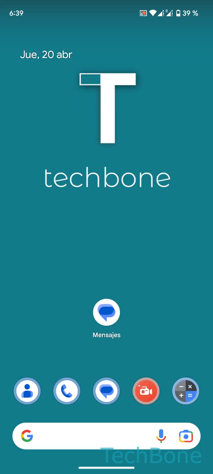 Vincular Mensajes Web con el PC para enviar SMS – Android 13: paso 1 – Abre Mensajes