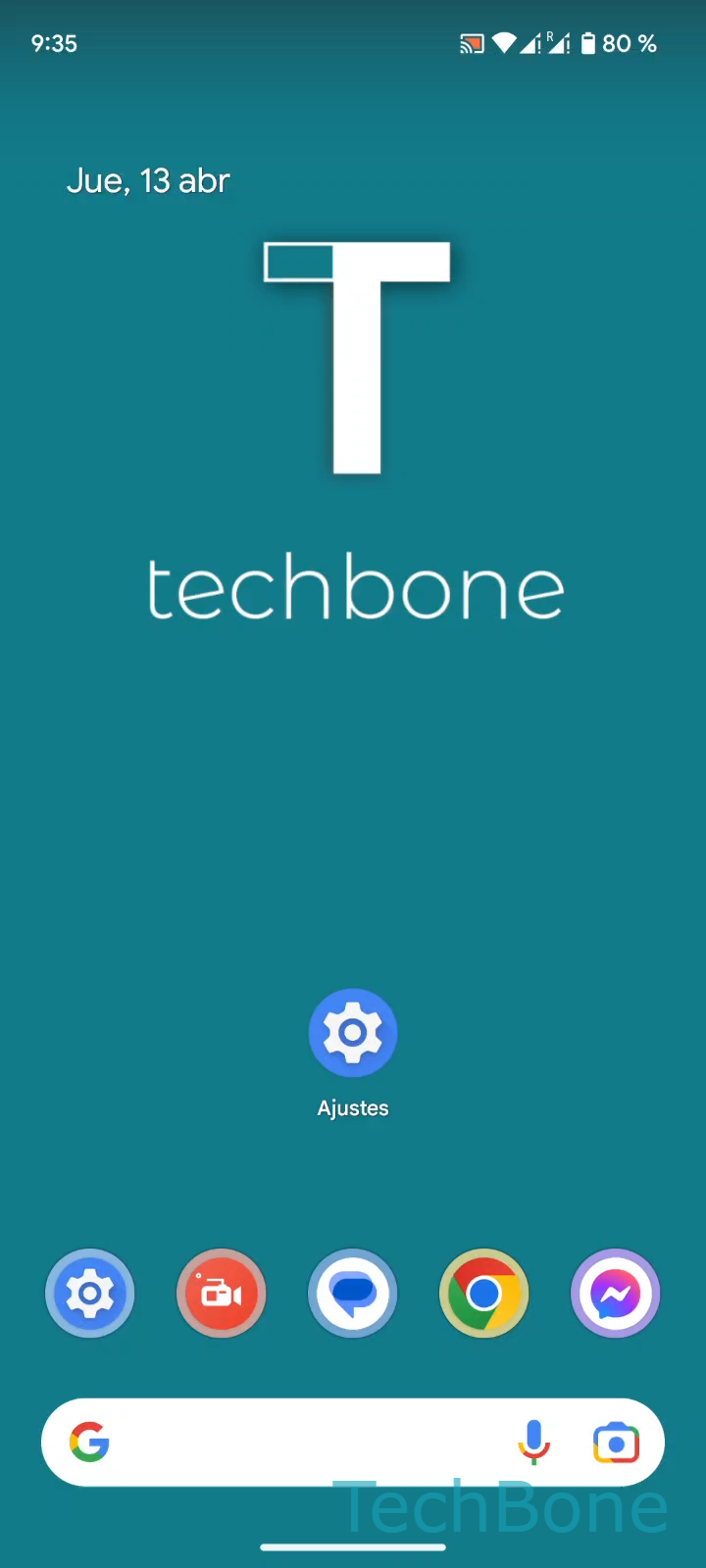 Activar o desactivar la fecha y hora automática – Android 13: paso 1 – Abre los Ajustes