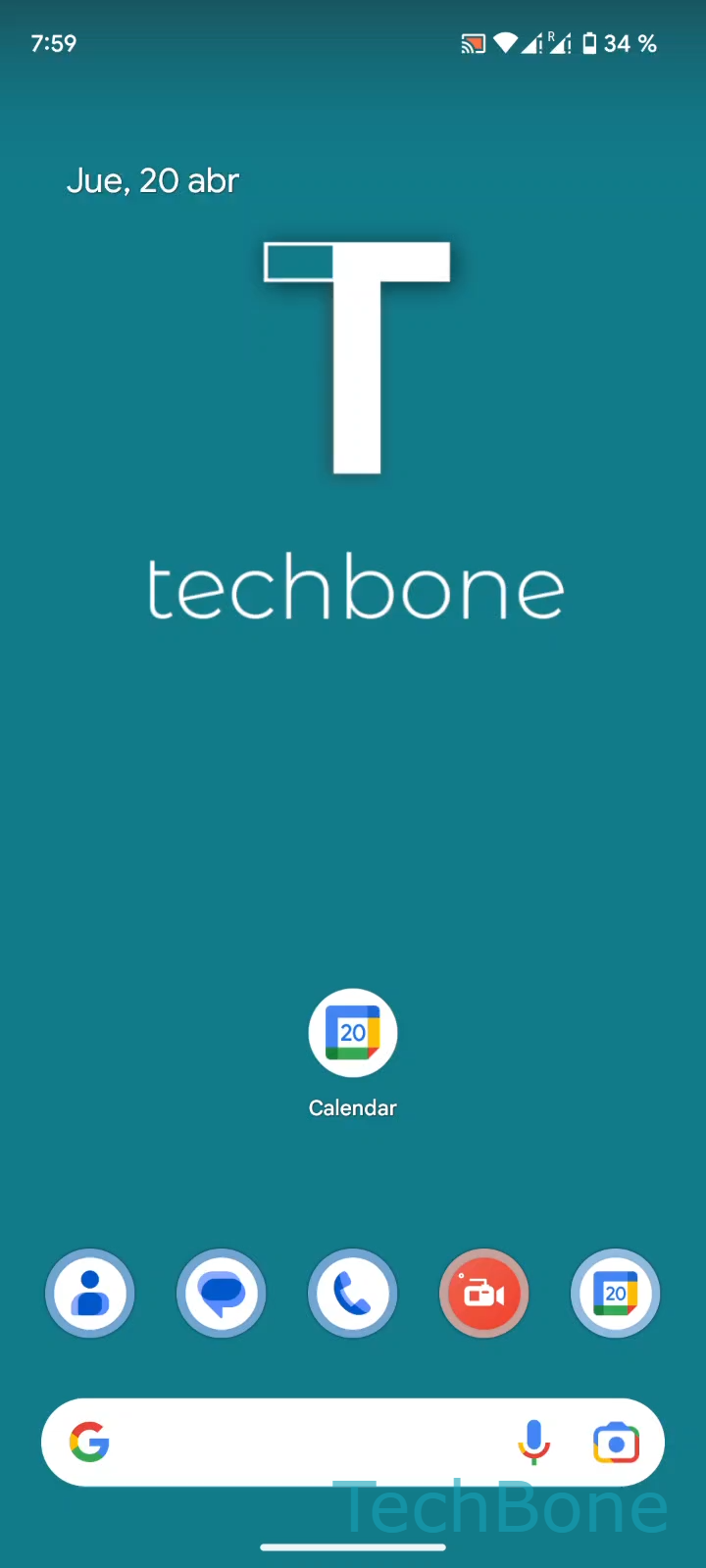 Eliminar evento del calendario – Android 13: paso 1 – Abre Calendar