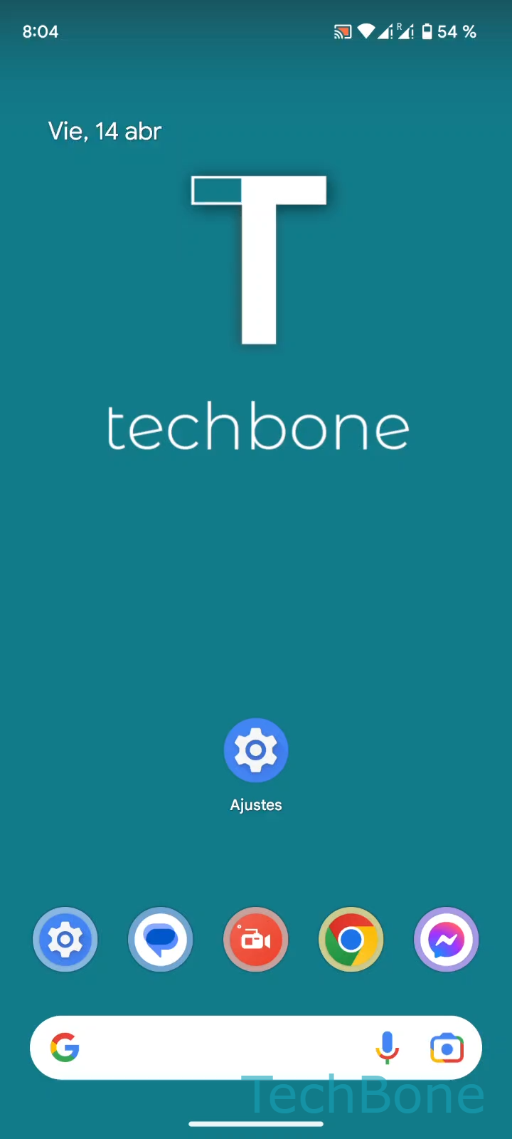 Cambiar el Idioma Predeterminado del Teclado en Gboard – Android 13: paso 1 – Abre los Ajustes