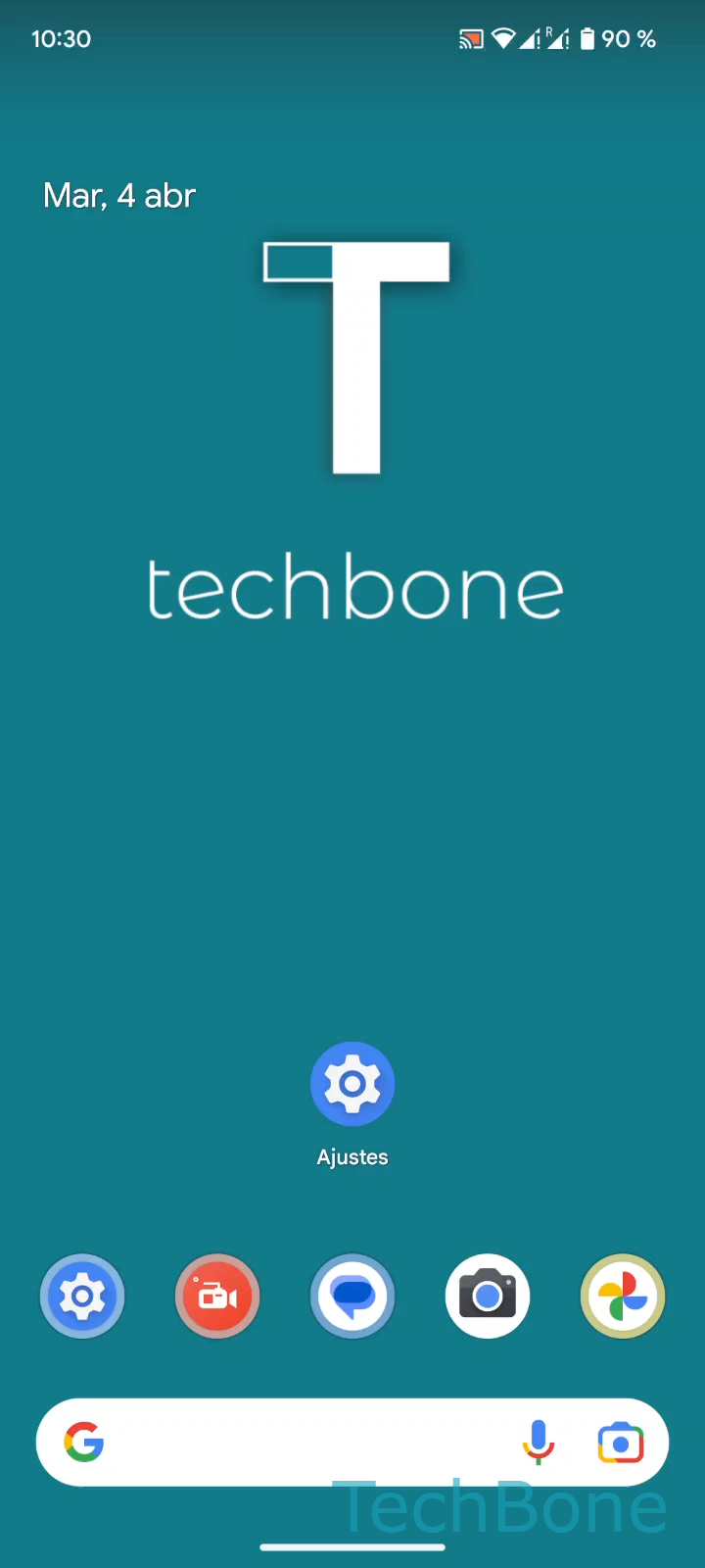 Desactivar los sonidos táctiles en Android – Android 13: paso 1 – Abre los Ajustes