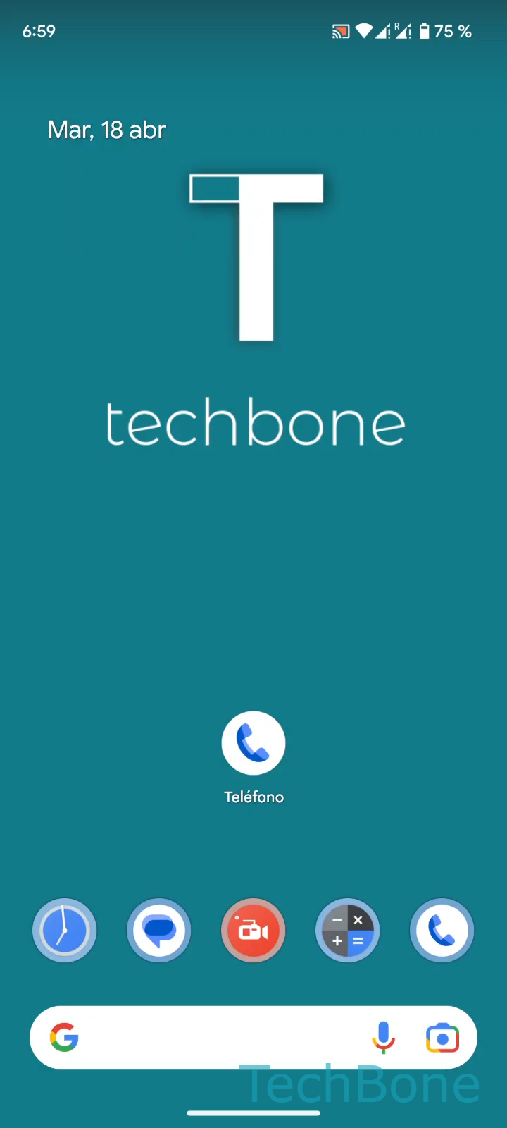 Filtrar historial de llamadas por tipo – Android 13: paso 1 – Abre Teléfono