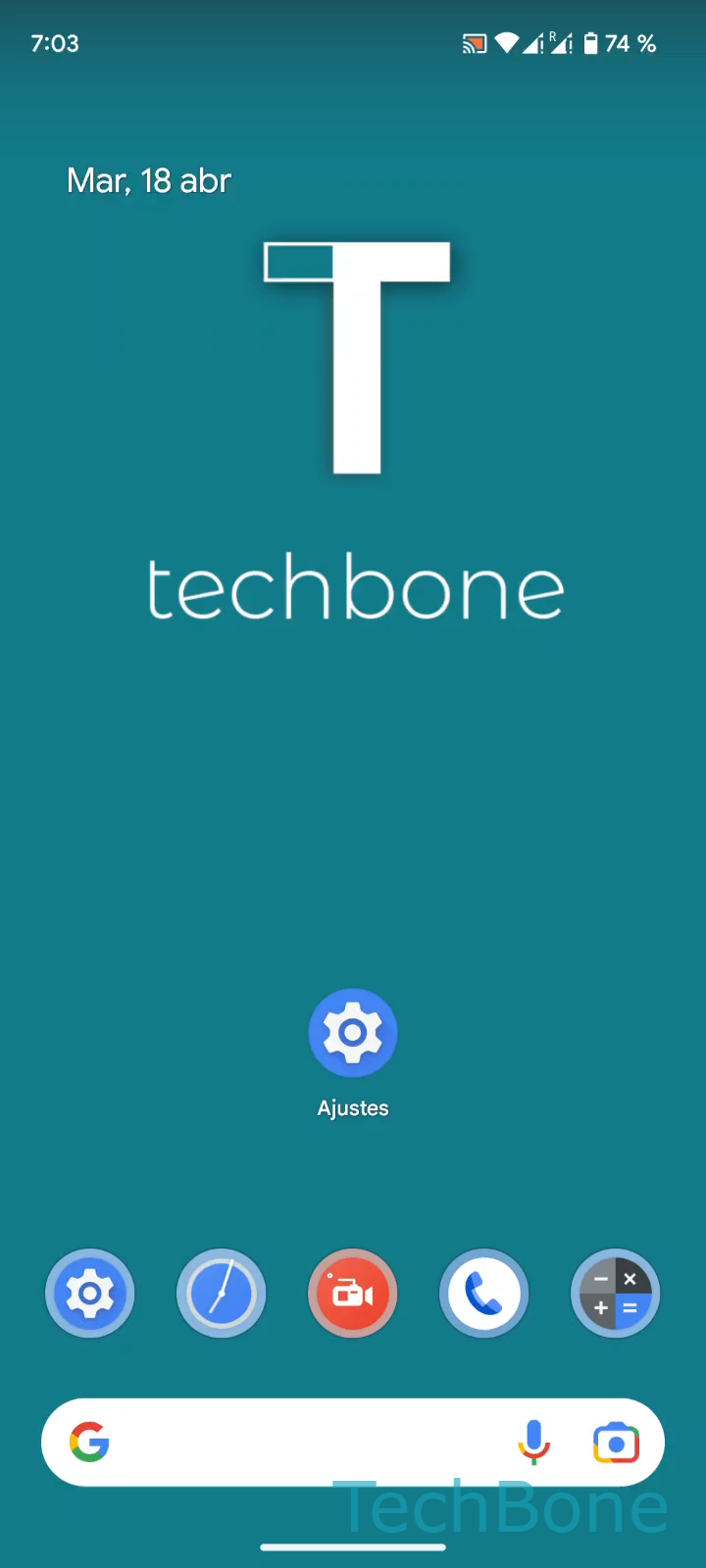 Colgar llamadas con el botón de encendido – Android 13: paso 1 – Abre los Ajustes