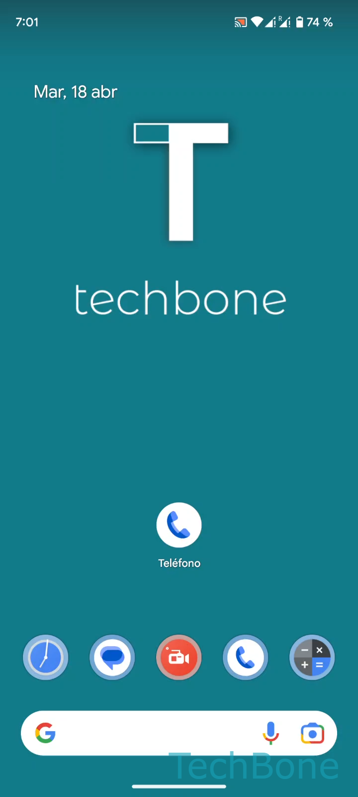 Ver historial de llamadas de un número – Android 13: paso 1 – Abre Teléfono