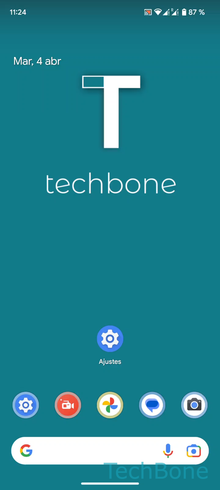 Vibración al tocar la pantalla – Android 13: paso 1 – Abre los Ajustes