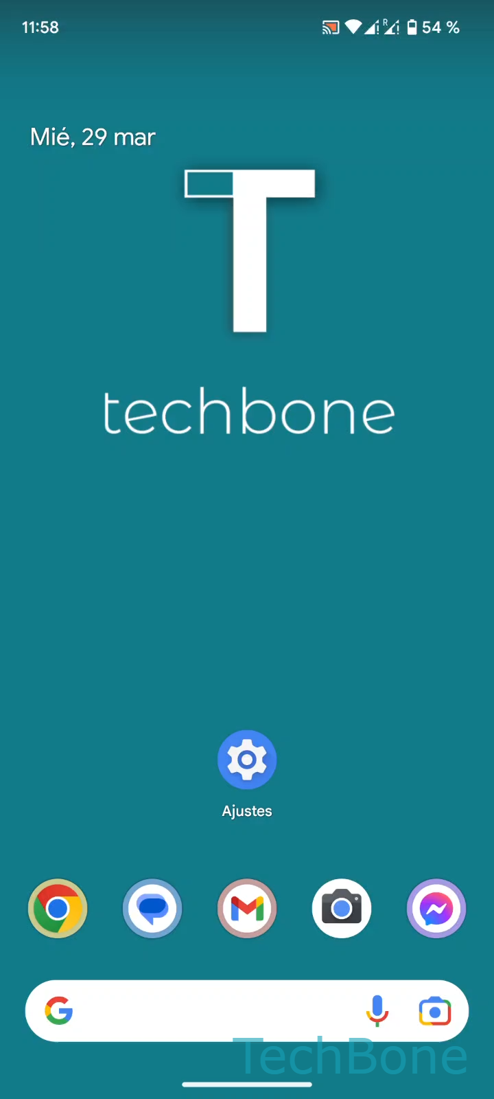 Conectar a una red Wi-Fi – Android 13: paso 1 – Abre los Ajustes