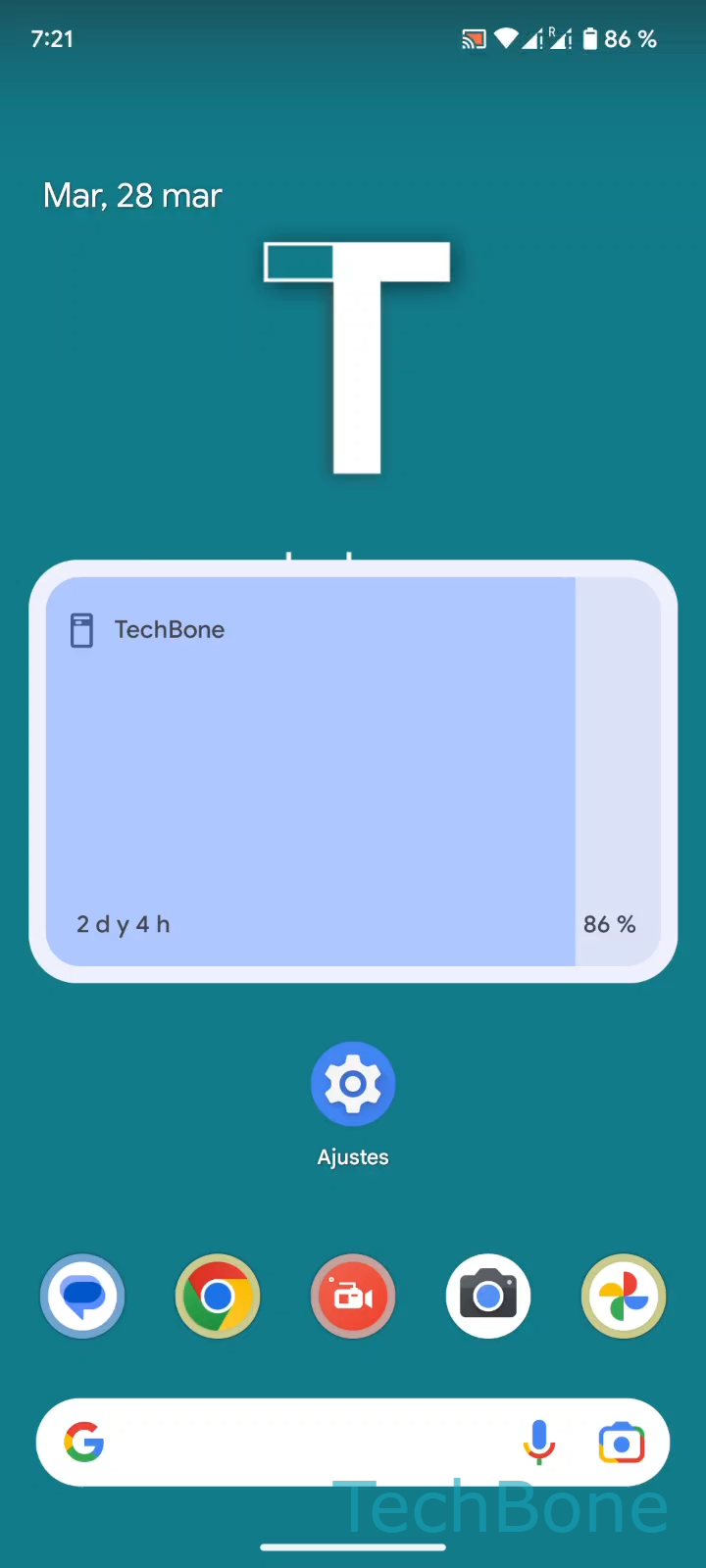 Cambiar el tamaño de un widget en Android – Android 13: paso 1 – Mantén un Widget