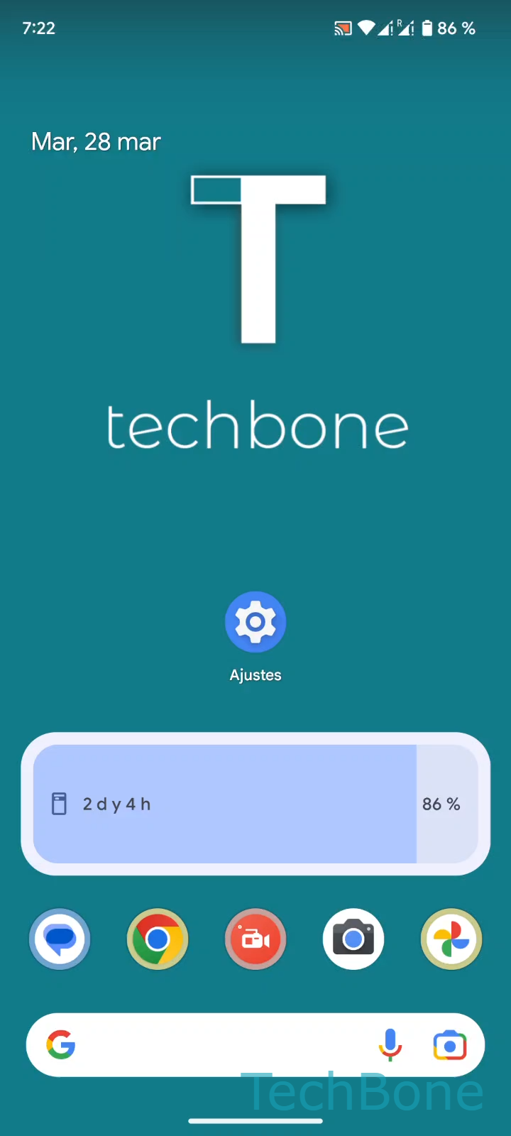 Eliminar widgets de la pantalla de inicio – Android 13: paso 1 – Mantén un Widget