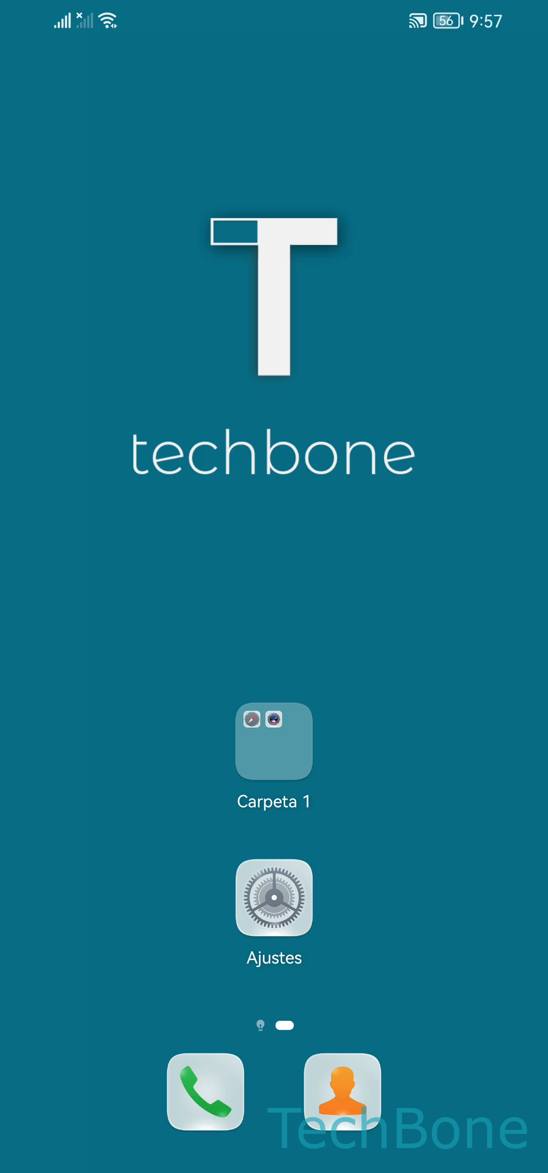 Renombrar carpetas en la pantalla de inicio – EMUI: paso 1 – Selecciona una Carpeta