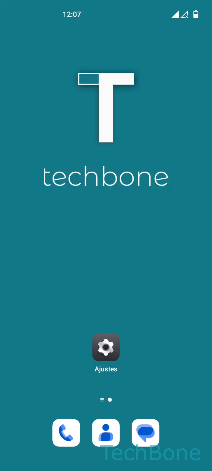 Conectar a una red Wi-Fi – Oxygenos 12: paso 1 – Abre los Ajustes