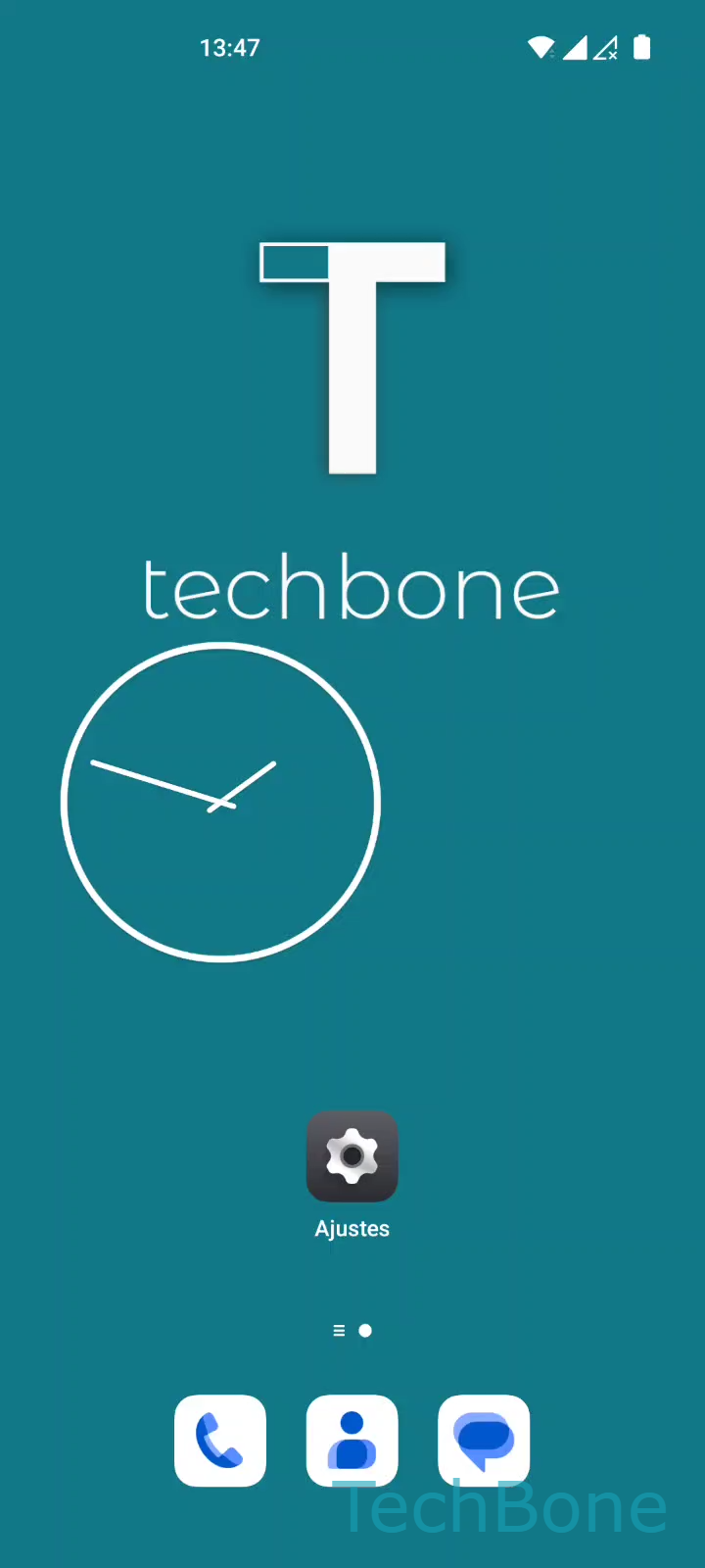 Quitar widgets de la pantalla de inicio – Oxygenos 12: paso 1 – Mantén presionado un Widget