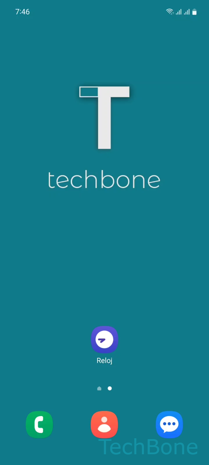 Registrar tiempos con el Cronómetro – One UI 5: paso 1 – Abre Reloj