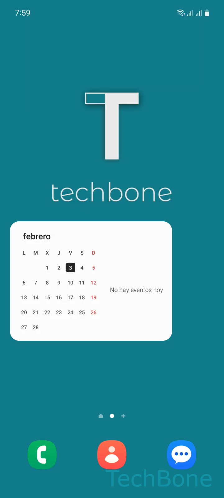 Cambiar el Tamaño de Widgets – One UI 5: paso 1 – Mantén un Widget