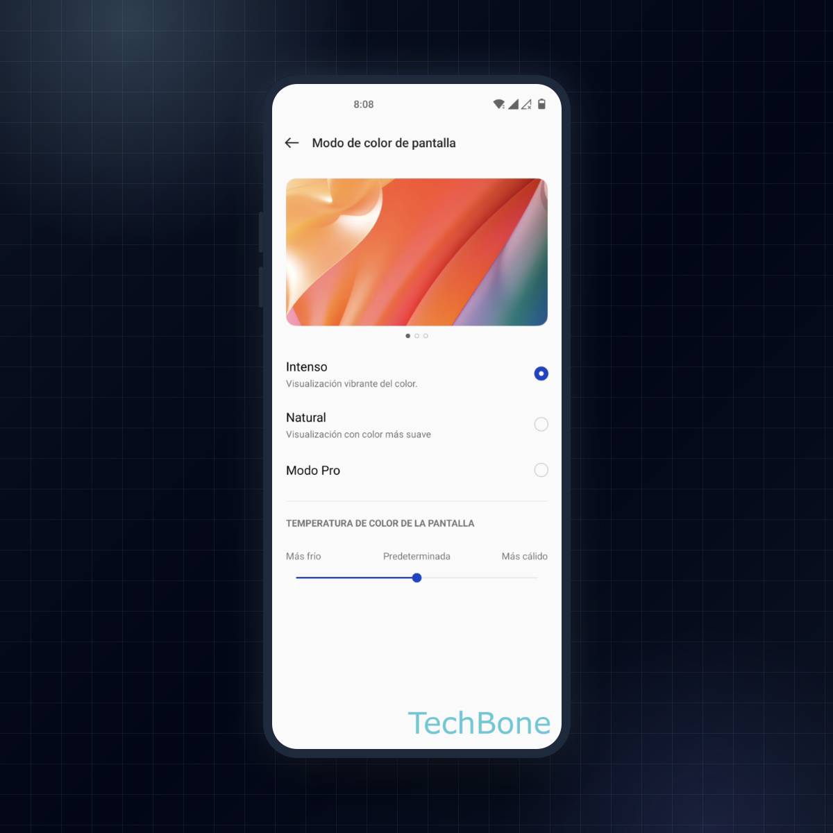 OnePlus: ajustar la temperatura de color y el esquema de colores